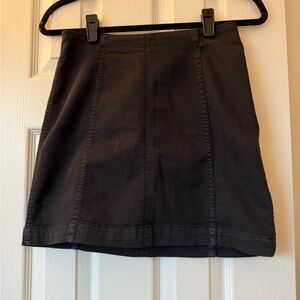 Free People Black A-Line Mini Skirt
